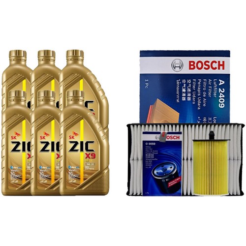 SK엔무브 지크 X9 LS 5W30 6L + 보쉬필터 현대 그랜저HG 3.0 LPI_이미지