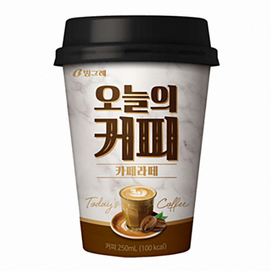빙그레 오늘의 커피 카페라떼 250ml이미지입니다. 누르면 해당 게시물로 새창이동합니다.