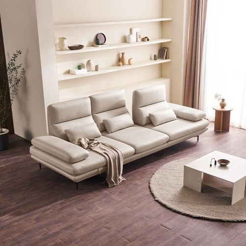 다우닝 에일로 스윙 전체 천연통가죽 소파 4인용 (스툴별도)