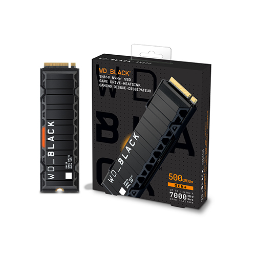 Western Digital WD BLACK SN850 히트싱크 M.2 NVMe (500GB)_이미지