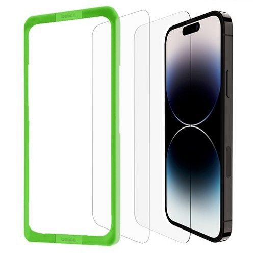 벨킨 아이폰14 프로 맥스 이지프레임 템퍼드 항균 강화유리 보호필름 OVA110zz (액정 2매)_이미지