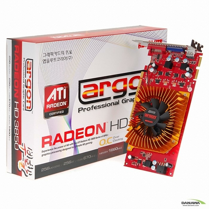 앱코 라데온 HD 3850 argon 부활 O.C HDMI 256MB_이미지