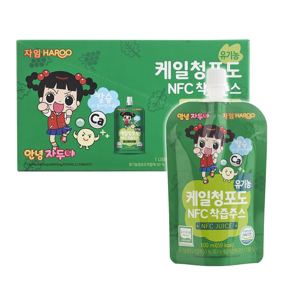 자임에프앤비 자임 안녕 자두야 유기농 케일청포도 NFC 주스 100ml (10개)