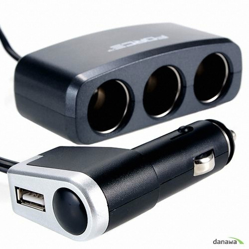 포스 R-51 차량용 USB 3구 소켓_이미지