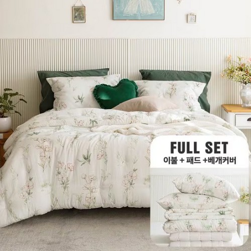 엘레나하임 살랑이는 포근함 텐셀100% 차렵이불 패드세트 (킹 K/라지킹 LK)