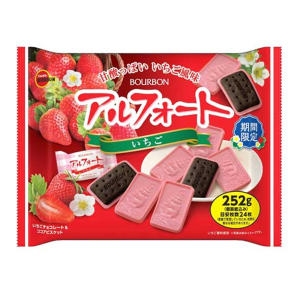 부르본 일본 부르봉 알포트 딸기 초콜릿 비스킷 252g 12개_이미지