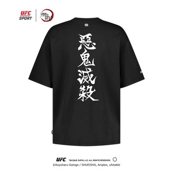 UFC 귀멸의 칼날 악귀멸살 릴렉스핏 반팔 티셔츠 U2SSW2380BK_이미지