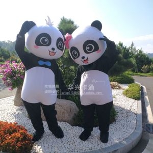 자이언트 팬더 인형탈 이벤트 의상 소품 행사 곰인형탈 캐릭터 커플 팬더 한 쌍 166-175CM_이미지