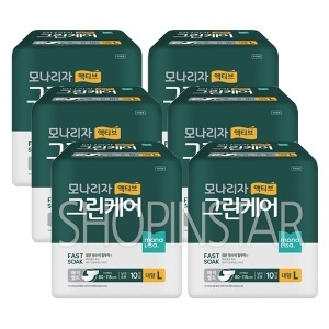 모나리자 액티브 그린케어 와이드 매직벨트 대형 10개 (6팩(60개))_이미지