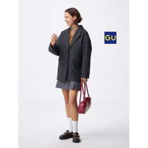 지유 일본 GU 여성용 코지 멜튼 하프 코트 357679 공지사항필독