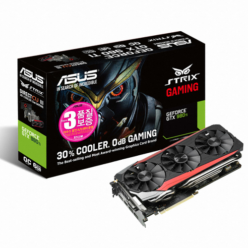 ASUS STRIX 지포스 GTX980 Ti DC3 OC D5 6GB GAMING STCOM