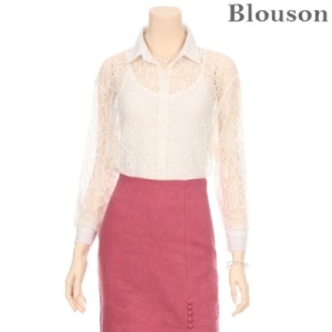 패플-  블루종  시스루 레이스 카라 블라우스_ B1804BL604A  35759_B1804BL604A_이미지