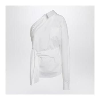 모스키노 One shoulder white shirt with sash J02110531/XI_MOSCH-2001 T_이미지