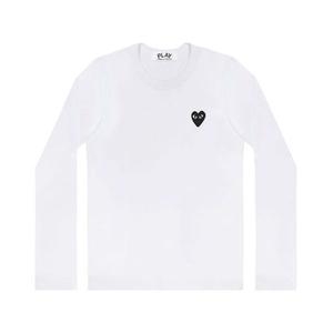 꼼데가르송 플레이 스몰 블랙하트 롱슬리브 티셔츠 화이트 P1T120 2_이미지