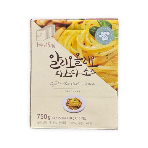 진성에프엠 이지쉐프 알리오올리오 파스타 소스 50g이미지입니다. 누르면 해당 게시물로 새창이동합니다.