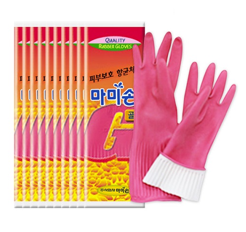 마미손 골드 고무장갑 (대) (10켤레)