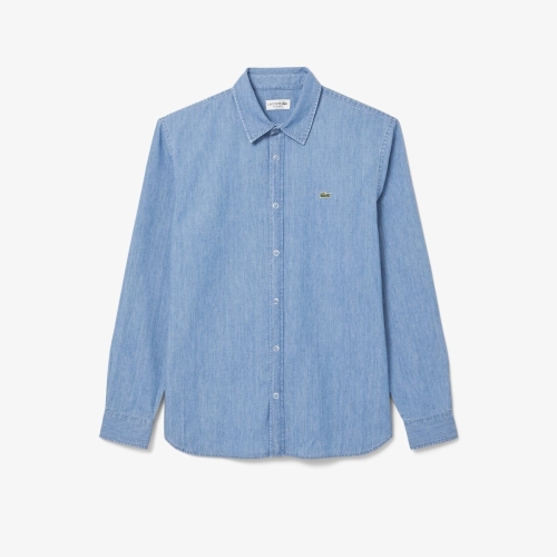 라코스테 남성 스냅 버튼 데님 셔츠 연청_CH2591-55G MKU_이미지