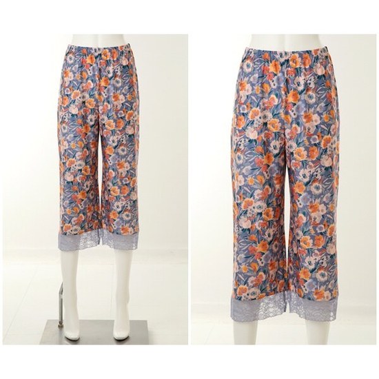 란제리 OHS5235C 선셋 플라워 프린트 라운지 9부 하프슬립 OHS5235C0000