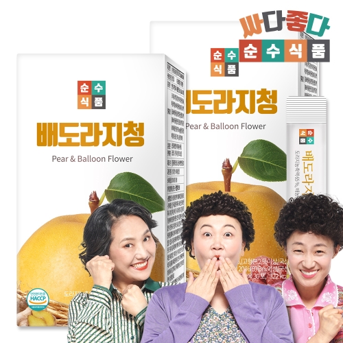  순수식품 배도라지청 스틱 2박스 60포 도라지배청 도라지청