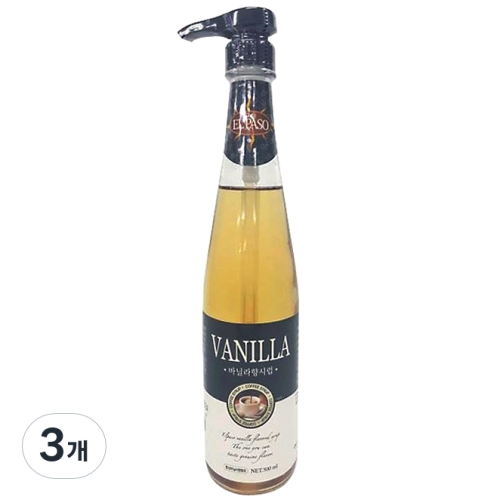 바닐라향 시럽 500ml 3개