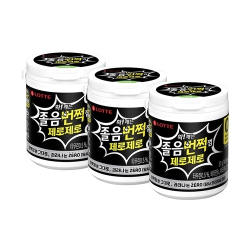 롯데제과 졸음 번쩍껌 제로제로 87g (3개)_이미지