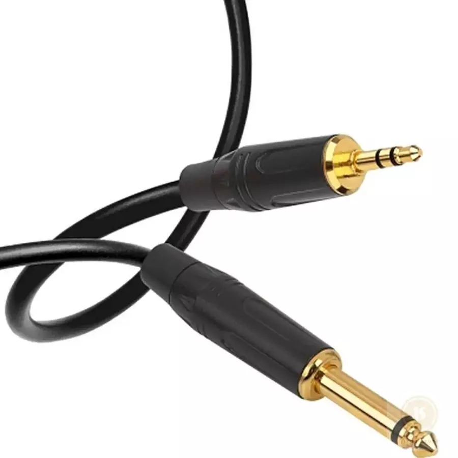 강원전자 NETmate 5.5mm 모노 to 3.5mm 스테레오 마이크 케이블 (NMC-AU5305B, 5m)_이미지