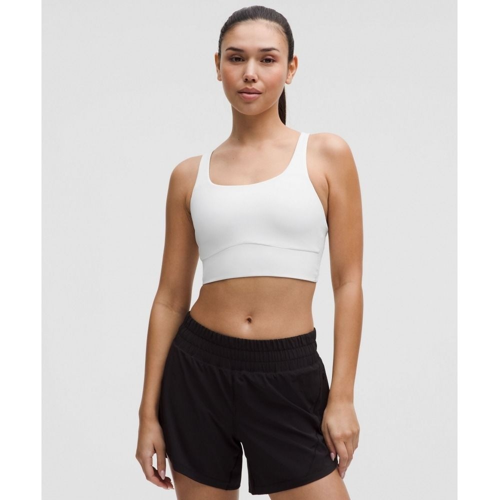룰루레몬 LULULEMON 에너지 롱라인 브라 미디엄 서포트, BD컵 에볼브 WHT LW2EHUS-0002 273983_이미지
