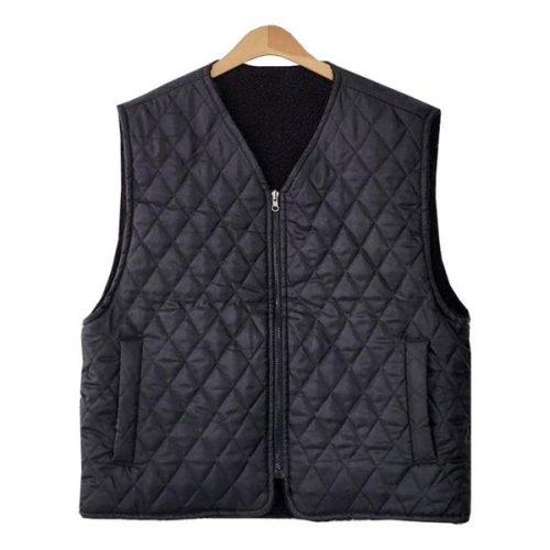 빅사이즈 더블사이드 양털 조끼 블랙/국산 WD692A3