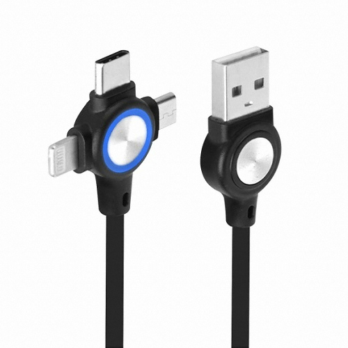 앱코 모바일 타워4 3in1 LED 고속충전 케이블 (1.2m)_이미지