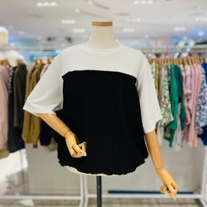 스테파니 밑단 스트링 플리츠티셔츠 A25TS5232_이미지