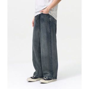 토피 헤이즈 워시드 와이드 데님 팬츠 (빈티지 인디고)_이미지