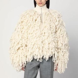 스텔라매카트니 White wool bomber jacket with fringes 6K10773S2595/XL_STELL-9500_32_이미지