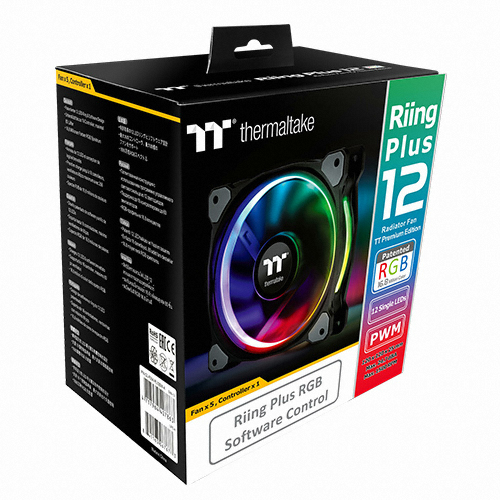 써멀테이크 Riing Plus 12 RGB TT 프리미엄 에디션 (컨트롤러/5팩)_이미지