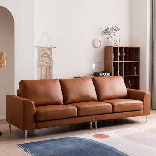 삼익가구 무이 천연가죽 소파 4인용 (스툴별도)_이미지