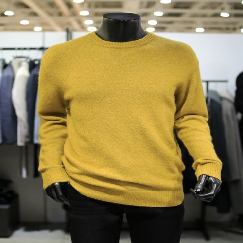 바쏘옴므 라운드 컬러풀 비비드 울 알파카 기본 니트 WS3WR60A20_이미지