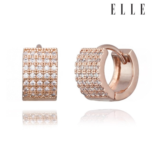 엘르쥬얼리 14K 볼륨 큐빅 원터치 귀걸이 gold filled ELGPEE505_이미지