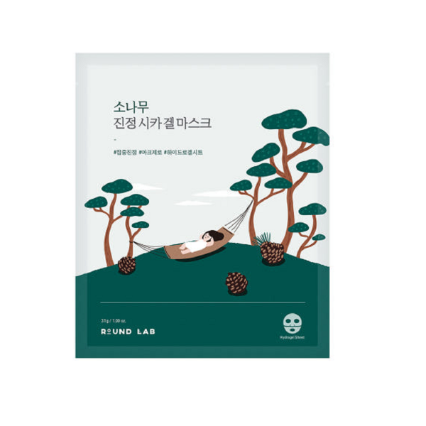 라운드랩 소나무 진정 시카 겔 마스크 (5매)_이미지