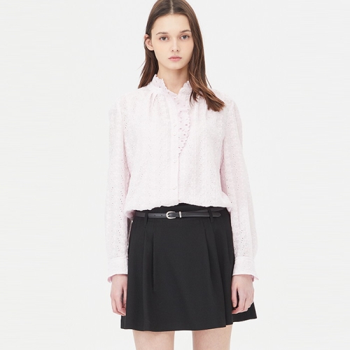 SISLEY 로르샤 레이스 셔링 블라우스_SAWS10411VO