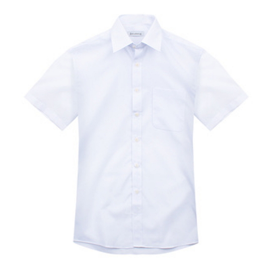 레디코 레디핏 반팔 일반 솔리드 화이트 셔츠 MN1001