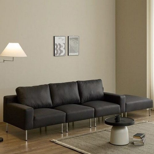 파로마 듀르B 모듈 에어레더 가죽 소파 3인용 (스툴포함)