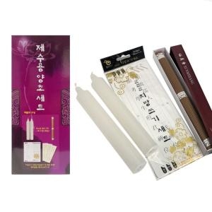 비호양초 제수용 양초세트 3호 (양초+제사향+지방쓰기)