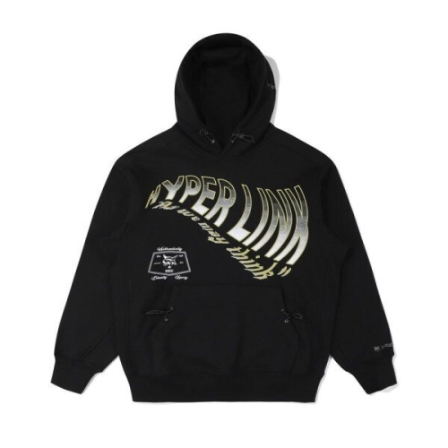 Ʈ���̺��� ��Ƽ�� ��Ĺ ��Ĺ WAVY HYPER LINK GRAPHIC HOODIE BLACK. QKA1T1HD004BK