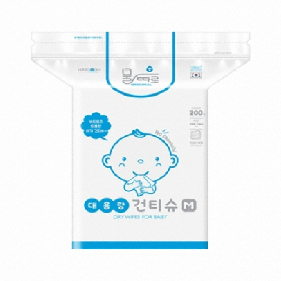 물따로 오리지널 대용량 건티슈 M 200매 (4팩)_이미지