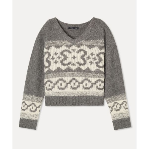 미쏘 오버핏 패턴 풀오버_MIWKAFV24T 594204_이미지