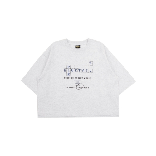 2 라이트그레이 반소매 크랍 티셔츠 AYA8TS03LG