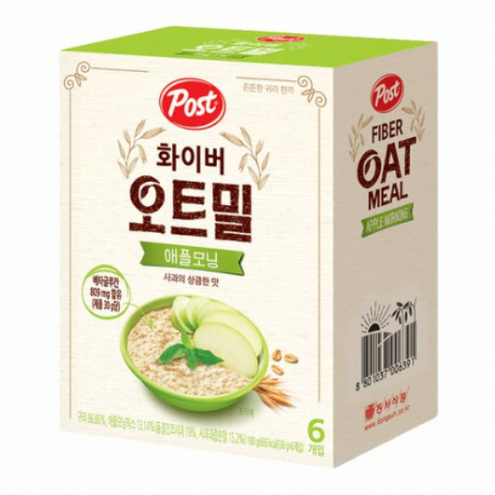 동서식품 포스트 화이버 오트밀 애플모닝 180g (6개)_이미지