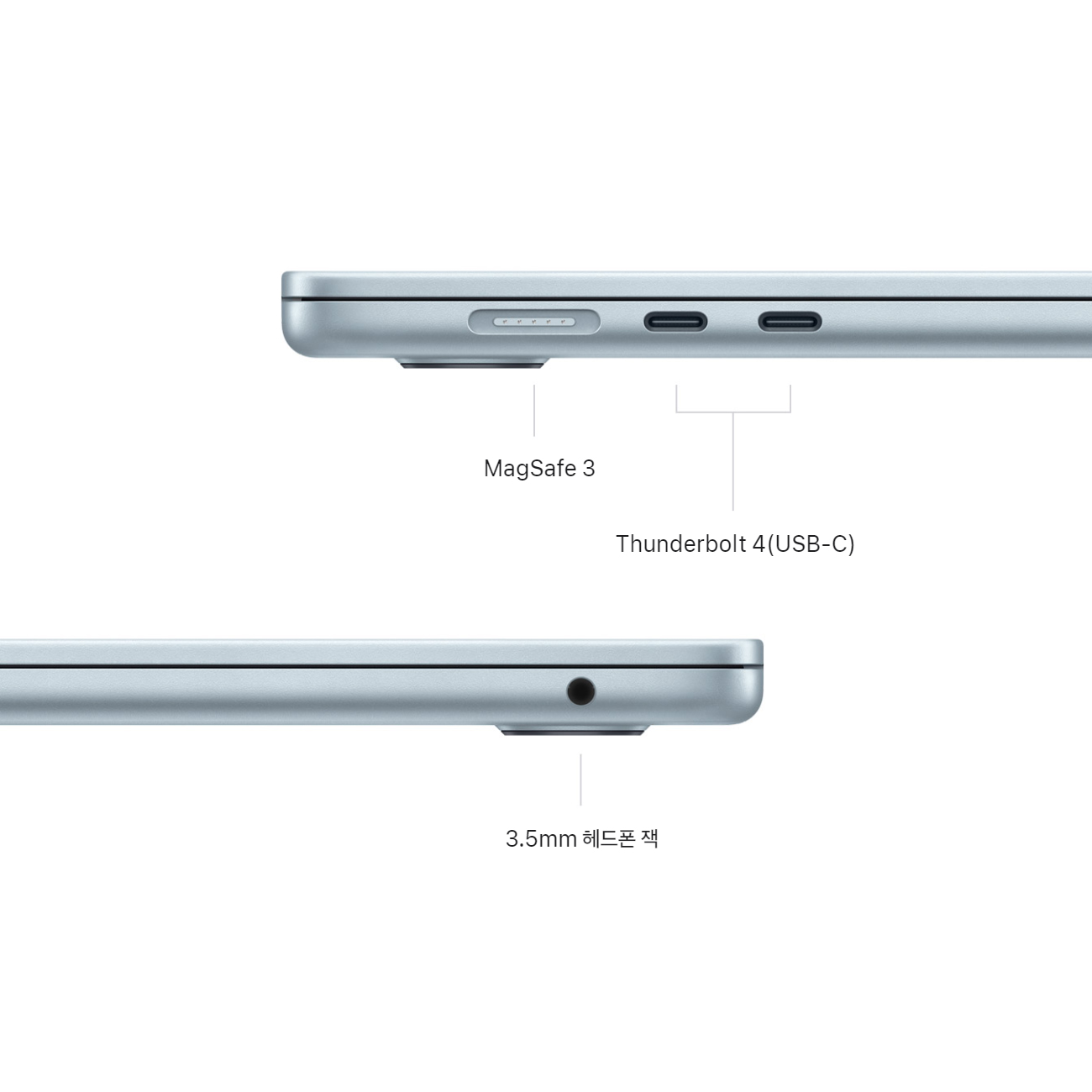 APPLE 맥북에어15 M4 10코어 CPU, 10코어 GPU 스카이 (램16GB, SSD 256GB)_이미지
