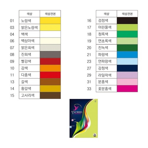 삼원특수지 칼라퍼레이드 A4 160g (10매)_이미지