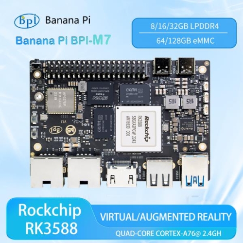 바나나 파이 BPI-M7 록칩 RK3588 쿼드 A76 2.4Ghz 및 쿼드 A55 1.8Ghz Mali G610MC4 GPU 옵.._이미지
