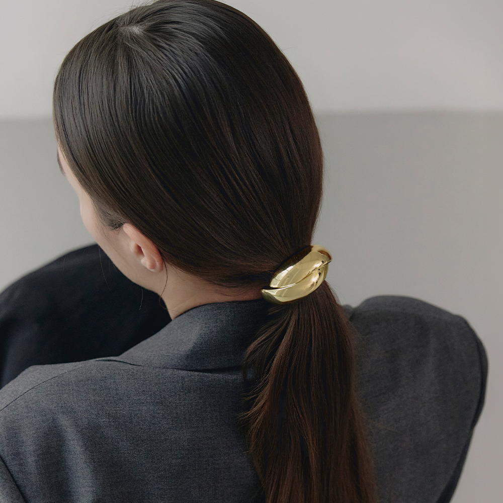  이에르로르 플럼프 트위스트 Y 와이드 포니테일 헤어 타이 HL2H63222YBXXX